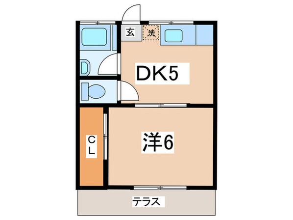 北鎌倉グリ－ンハイツ(5､6号室)の物件間取画像